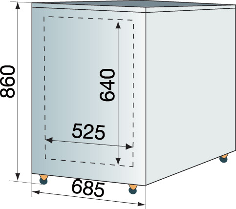 Pictogramme dimensions gelato 205